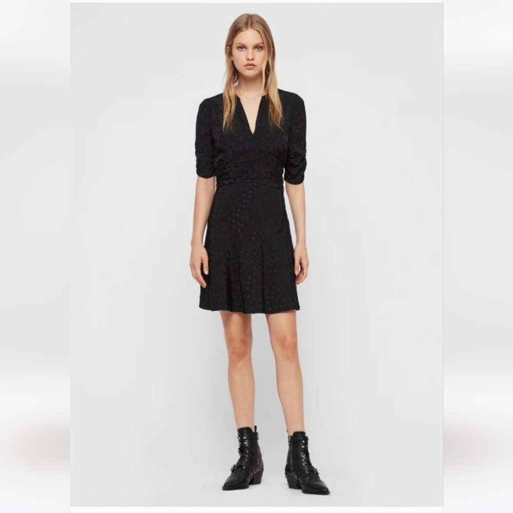 All Saints Avery Floral Jacquard Dress